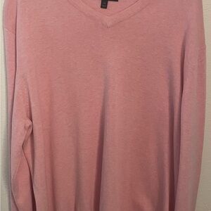 Arbor Way Pink V-Neck Men’s  Sweater-Size 2X US